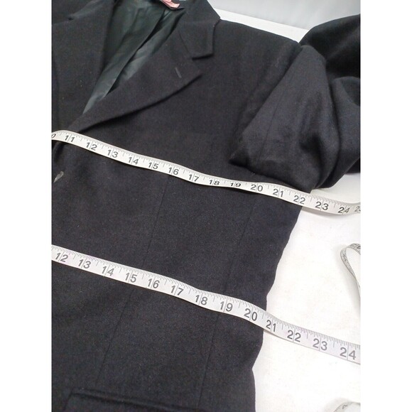 Jos A Bank Mens Sz 41R Solid Black 100% Cashmere Sport Coat Blazer Jacket - Picture 4 of 8